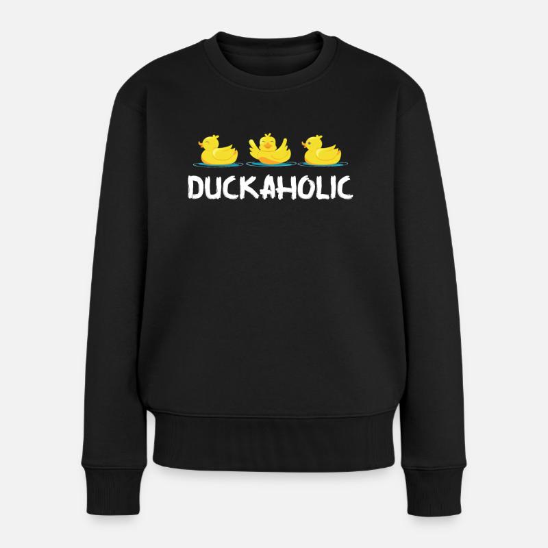 Canards d'élevage de canards en caoutchouc - Pull Premium bio Femme - noir