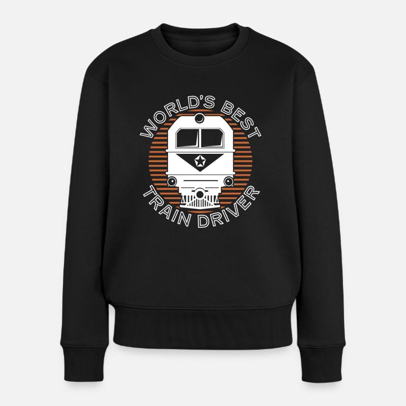 Conducteur de train - Pull Premium bio Femme - noir