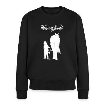 Reiterinnen Geschenk Führungskraft Reiterin Pferde - Frauen Premium Bio Pullover - Schwarz - Vorne - Julia (174cm)