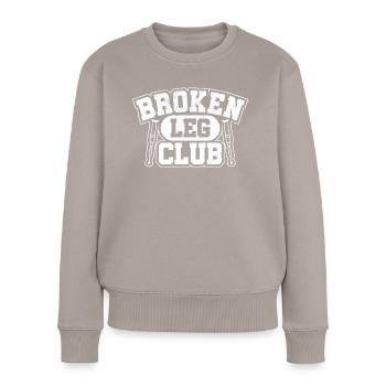 Patient get well soon broken bone gift - Women's Premium Organic Jumper - taupe - Front - Julia (174cm)