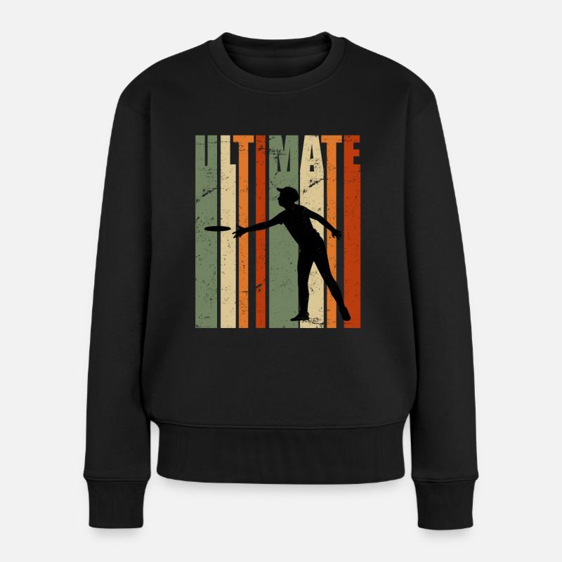 Ultimate Frisbee - Frauen Premium Bio Pullover - Schwarz