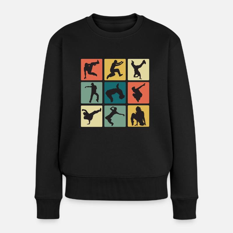 Vintage Breakdance Moves B-Boy Breakdancer - Pull Premium bio Femme - noir
