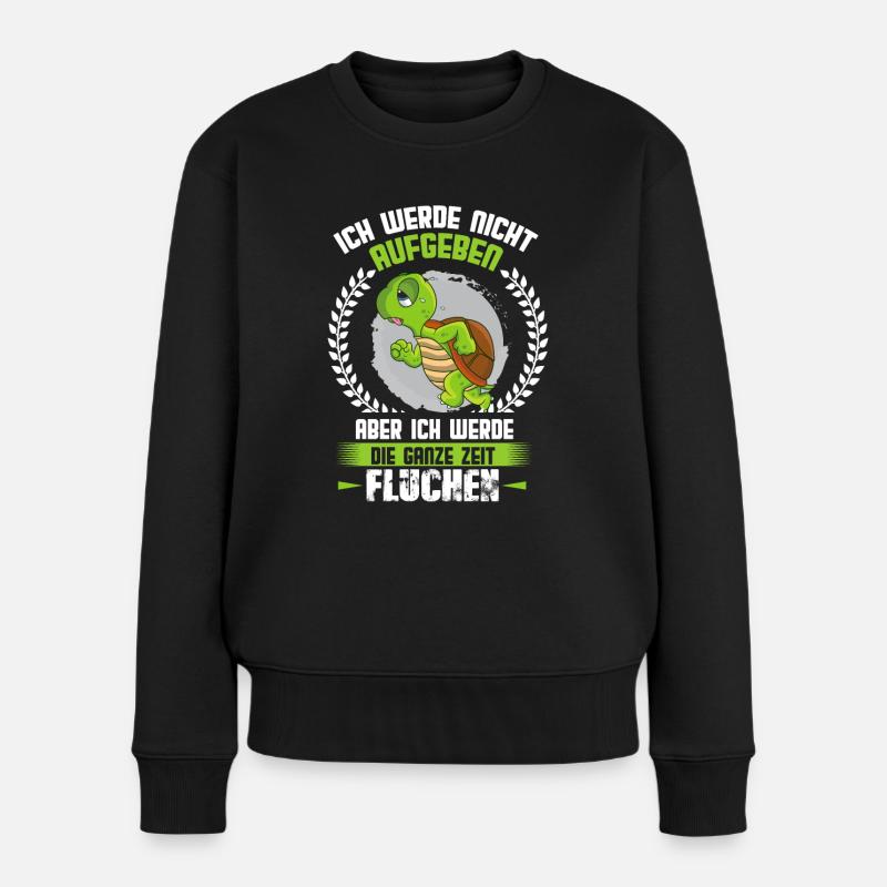Je ne vais pas abandonner Coureur Tortue Courir - Pull Premium bio Femme - noir