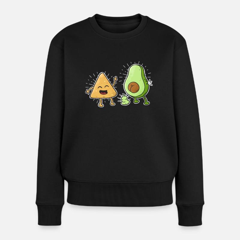 Lustiges Mexikaner Mexiko Nacho Avocado Design - Frauen Premium Bio Pullover - Schwarz