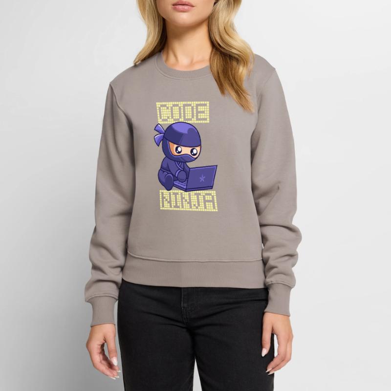 Code Ninja Coder Sofware Entwickler Programmierer Frauen Premium Bio Pullover