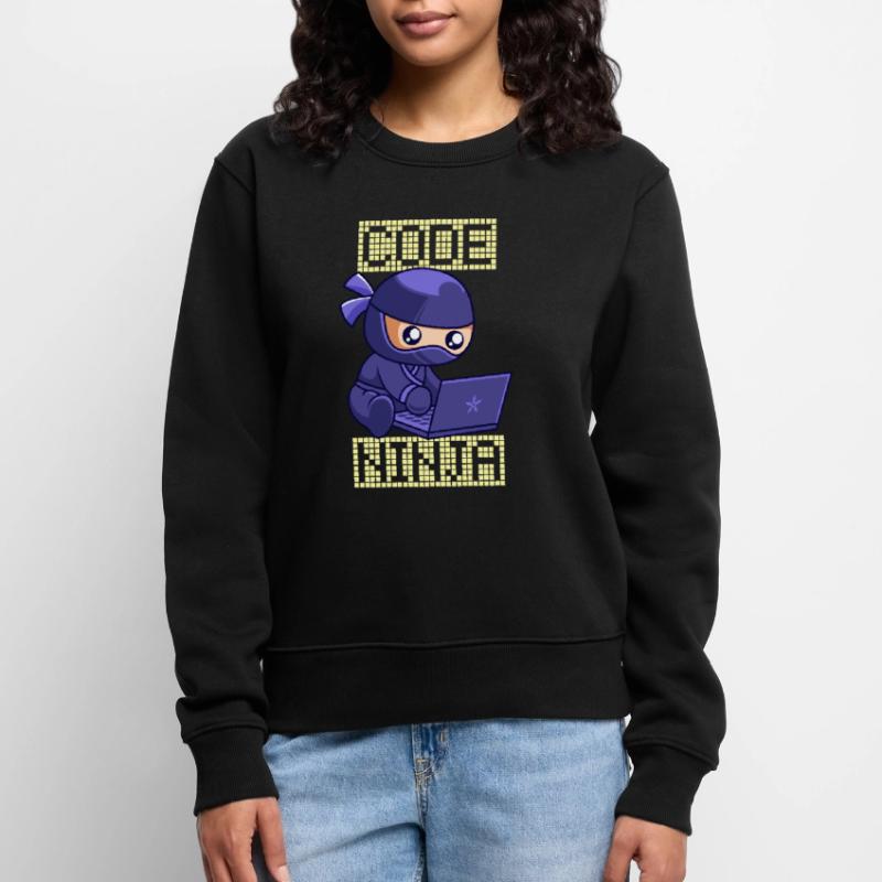 Code Ninja Coder Sofware développeur programmeur Pull Premium bio Femme