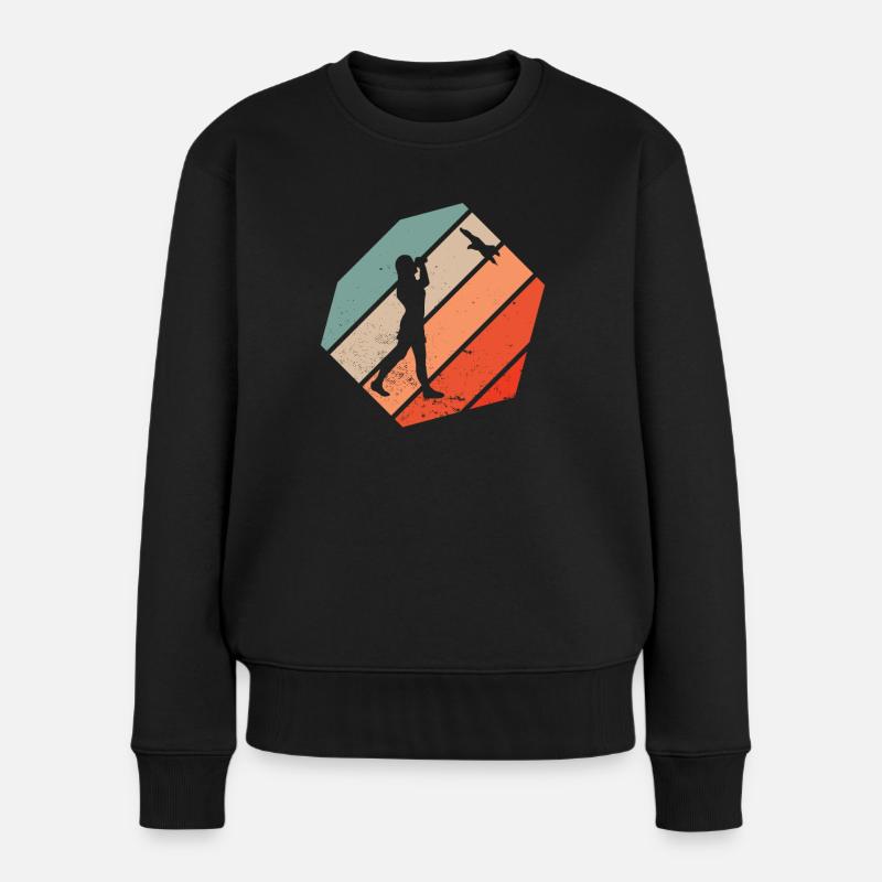 Observation des oiseaux - Pull Premium bio Femme - noir