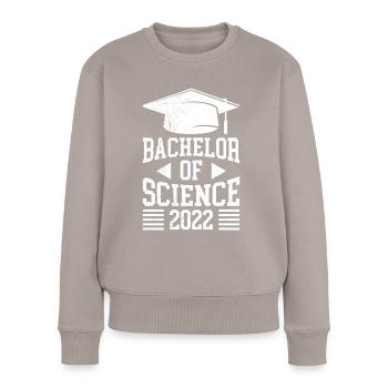 Bachelor of Science Bachelor Bachelorabschluss - Frauen Premium Bio Pullover - Taupe - Vorne - Julia (174cm)
