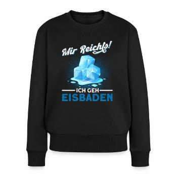 Eisbader Eisschwimmen Eisbaden - Frauen Premium Bio Pullover - Schwarz - Vorne - Julia (174cm)