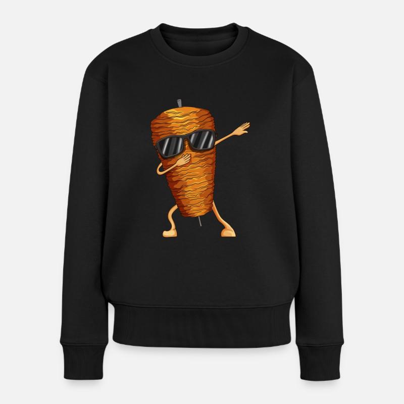 Dönerliebhaber Döner Spieß Fleischspieß Dabbing - Frauen Premium Bio Pullover - Schwarz