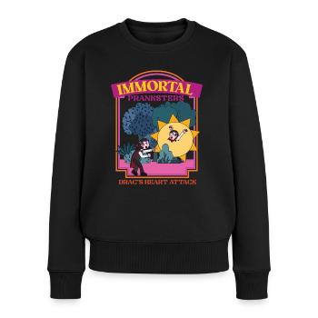 Immortal Pranksters - Drac's Heart Attack - Pranks - Frauen Premium Bio Pullover - Schwarz - Vorne - Julia (174cm)