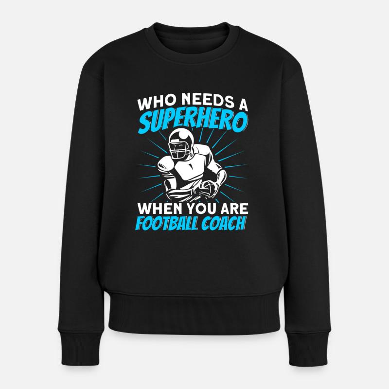 Who needs a superhero - Women's Premium Organic Jumper - black