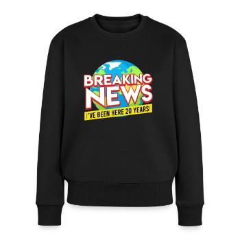 Dienstjubiläum 20 Jahre Firmenjubiläum - Frauen Premium Bio Pullover - Schwarz - Vorne - Julia (174cm)