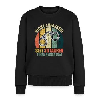 Dienstjubiläum 30 Jahre Firmenjubiläum - Frauen Premium Bio Pullover - Schwarz - Vorne - Julia (174cm)