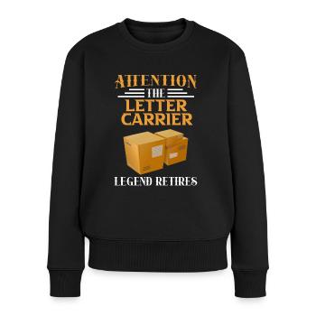 Postman Legend retires - Women's Premium Organic Jumper - black - Front - Julia (174cm)