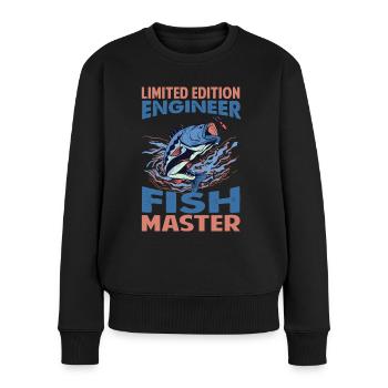 Limited Edition Engineer Fish Master - Fishing - F - Frauen Premium Bio Pullover - Schwarz - Vorne - Julia (174cm)