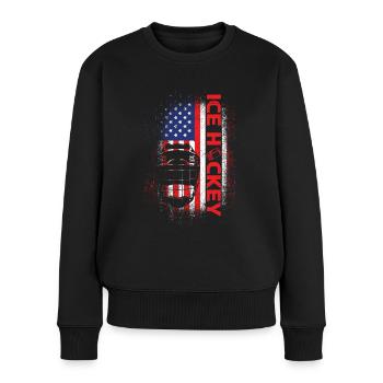 Casque de hockey sur glace des États-Unis - Pull Premium bio Femme - noir - Devant - Julia (174cm)