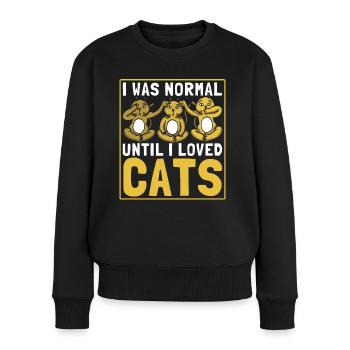 Chats Propriétaire de chat Animaux de compagnie Cadeau - Pull Premium bio Femme - noir - Devant - Julia (174cm)