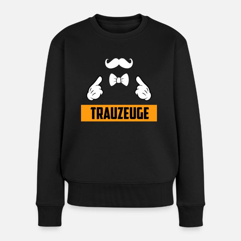 Trauzeuge Mann Hochzeit - Frauen Premium Bio Pullover - Schwarz