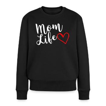 La vie de la mère - Pull Premium bio Femme - noir - Devant - Julia (174cm)