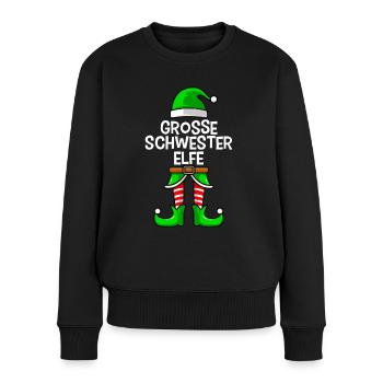 Großer Schwester Elfe - Frauen Premium Bio Pullover - Schwarz - Vorne - Julia (174cm)
