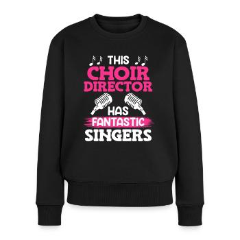 This choir director has fantastic singers singing - Women's Premium Organic Jumper - black - Front - Julia (174cm)