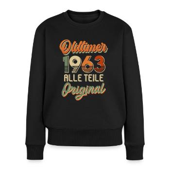 Oldtimer 1963 alle Teile Original 60. Geburtstag - Frauen Premium Bio Pullover - Schwarz - Vorne - Julia (174cm)