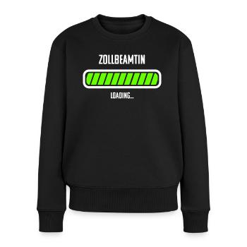 Zollbeamtin Beruf Loading Ladebalken - Frauen Premium Bio Pullover - Schwarz - Vorne - Julia (174cm)