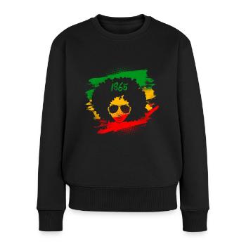 1865 Black History Woman Power African Woman - Women's Premium Organic Jumper - black - Front - Julia (174cm)
