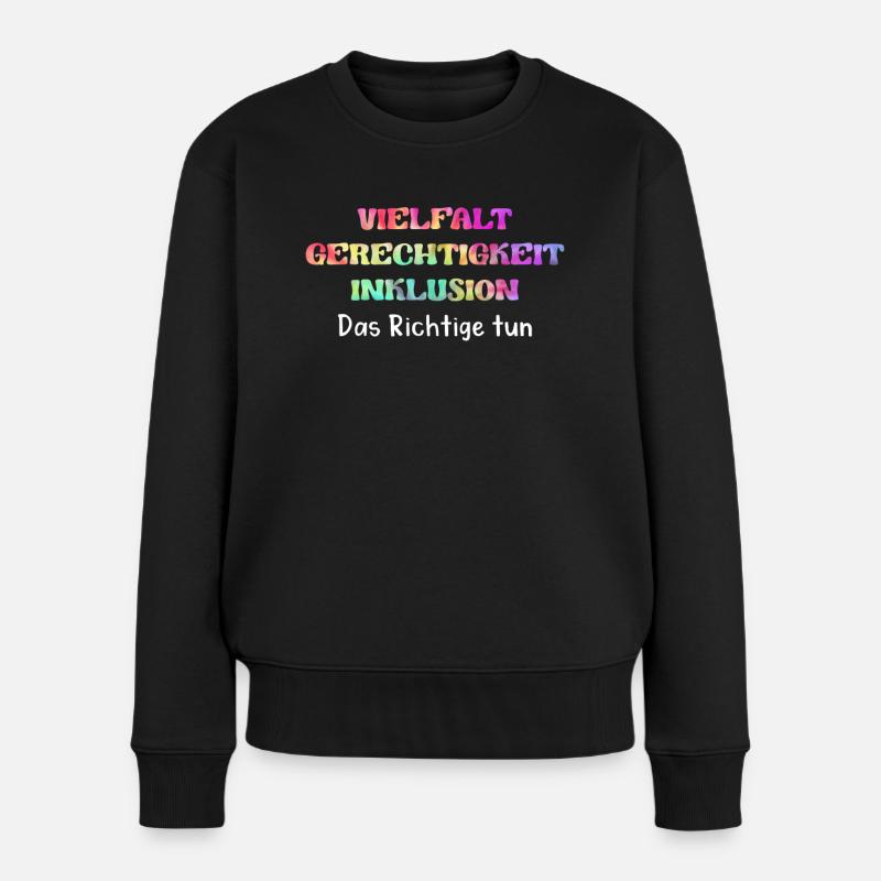 Autismus Bewusstsein Autisten Vielfalt - Frauen Premium Bio Pullover - Schwarz