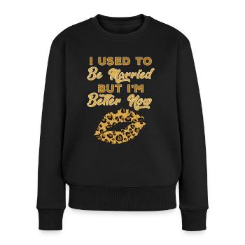 Scheidungsparty happily Divorced Scheidung - Frauen Premium Bio Pullover - Schwarz - Vorne - Julia (174cm)