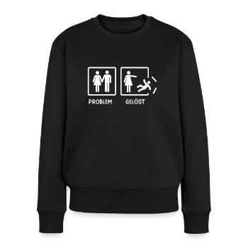 Problem Gelöst Scheidungsparty Scheidung - Frauen Premium Bio Pullover - Schwarz - Vorne - Julia (174cm)
