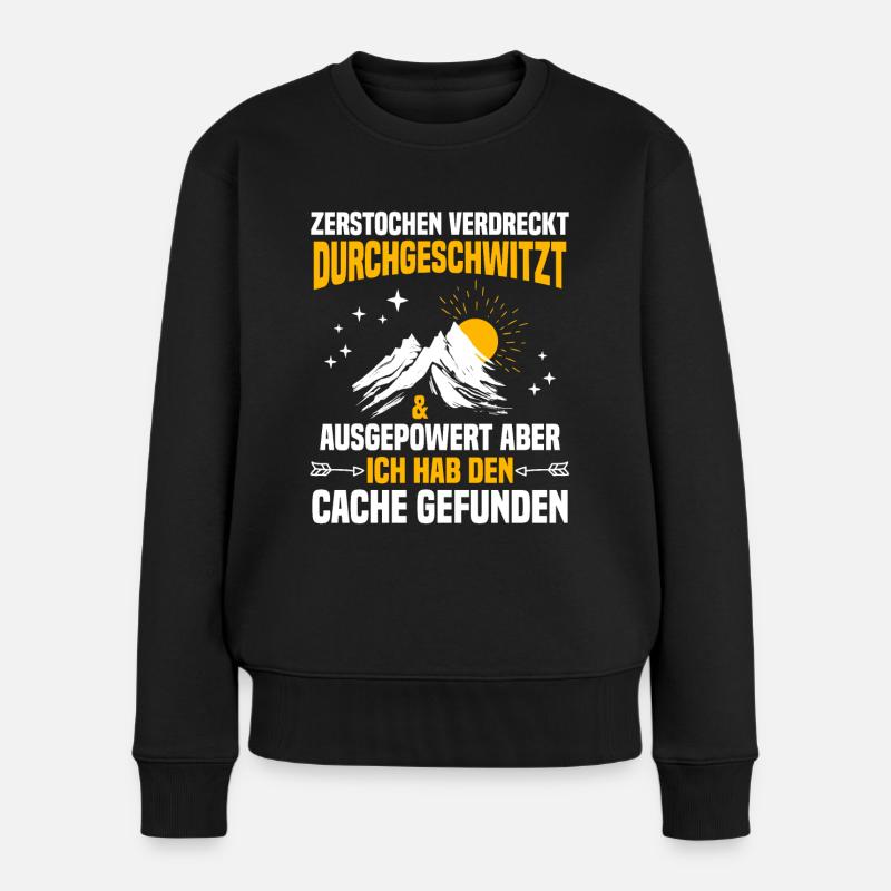 Geocacher Ich hab den Cache gefunden Geocache - Frauen Premium Bio Pullover - Schwarz