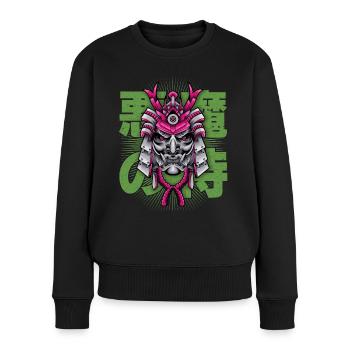 Japanese Demon, Samurai Oni, Mask - Women's Premium Organic Jumper - black - Front - Julia (174cm)