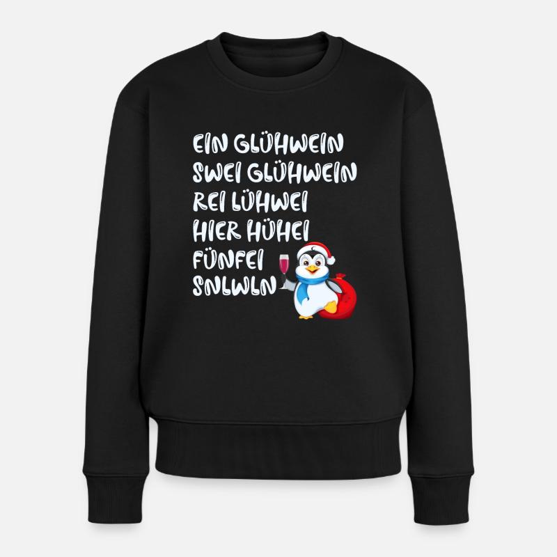 Weihnachtsmarkt Ein Glühwein Swei Glühwein - Frauen Premium Bio Pullover - Schwarz