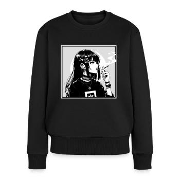 Anime Manga Waifu Japan - Frauen Premium Bio Pullover - Schwarz - Vorne - Julia (174cm)