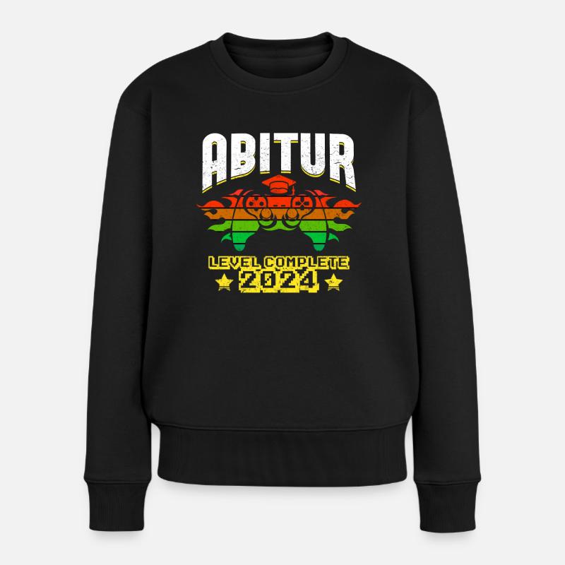 Abitur 2024 ABI Schulabschluss Abiturienten - Frauen Premium Bio Pullover - Schwarz