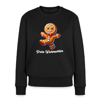 Merry Christmas Gingerbread Christmas - Women's Premium Organic Jumper - black - Front - Julia (174cm)