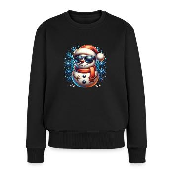 Christmas Snowman - Women's Premium Organic Jumper - black - Front - Julia (174cm)