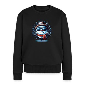 Bonhomme de neige - Pull Premium bio Femme - noir - Devant - Julia (174cm)