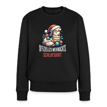 Offizielles Weihnachts Schlafshirt - Frauen Premium Bio Pullover - Schwarz - Vorne - Julia (174cm)