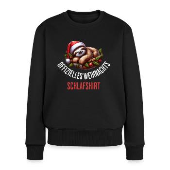 Offizielles Weihnachts Schlafshirt Geschenkidee - Frauen Premium Bio Pullover - Schwarz - Vorne - Julia (174cm)