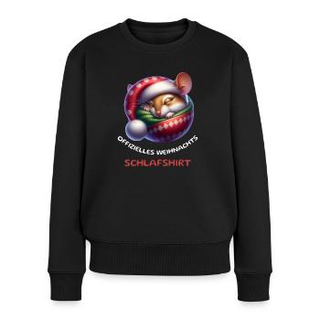 Offizielles Weihnachts Schlafshirt Haselmaus - Frauen Premium Bio Pullover - Schwarz - Vorne - Julia (174cm)