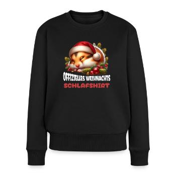 Offizielles Weihnachts Schlafshirt - Frauen Premium Bio Pullover - Schwarz - Vorne - Julia (174cm)