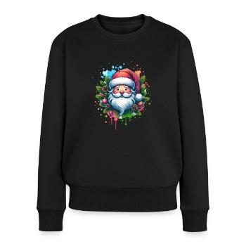 Santa Claus Ugly Christmas Sweet - Women's Premium Organic Jumper - black - Front - Julia (174cm)