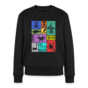 Nazca Lines | Ancient Astronaut Peru Geoglyphs - Women's Premium Organic Jumper - black - Front - Julia (174cm)