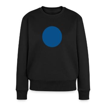 Kreis in Blau - Frauen Premium Bio Pullover - Schwarz - Vorne - Julia (174cm)