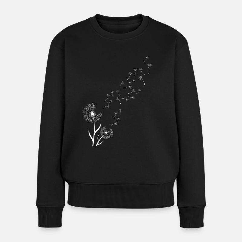 Pusteblume - Frauen Premium Bio Pullover - Schwarz