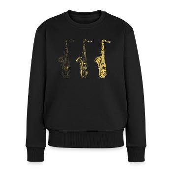 saxophone - Pull Premium bio Femme - noir - Devant - Julia (174cm)