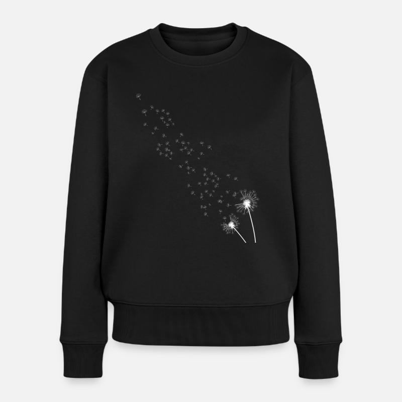Löwenzahn - Frauen Premium Bio Pullover - Schwarz